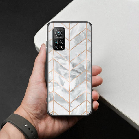 Xiaomi Redmi K30S Cover - White Marble Series 2 - HQ Ultra Shine Premium Infinity Glass Soft Silicon Borders Case