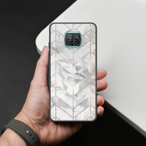 Xiaomi Mi 10T Lite Cover - White Marble Series 2 - HQ Ultra Shine Premium Infinity Glass Soft Silicon Borders Case