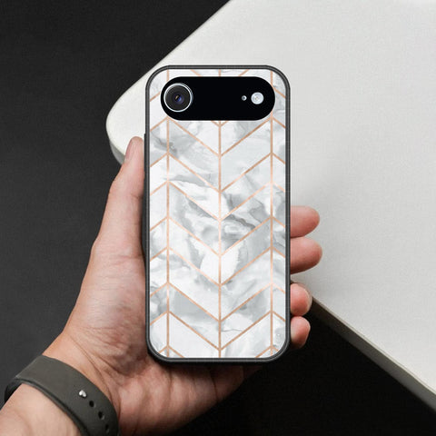 iPhone 17 Air - White Marble Series 2 - HQ Ultra Shine Premium Infinity Glass Soft Silicon Borders Case