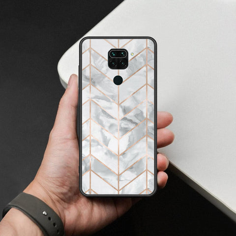 Xiaomi Redmi 10X 4G Cover - White Marble Series 2 - HQ Ultra Shine Premium Infinity Glass Soft Silicon Borders Case