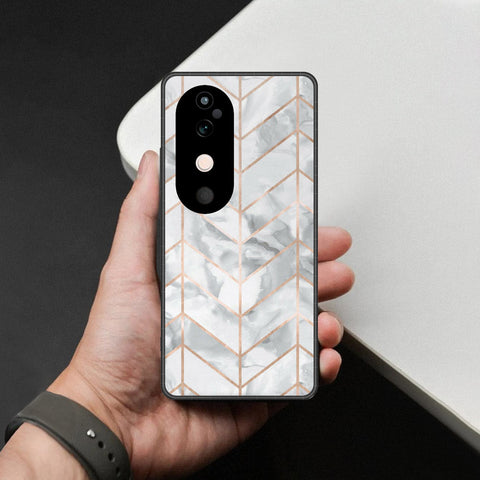 Vivo S19 Pro Cover - White Marble Series 2 - HQ Ultra Shine Premium Infinity Glass Soft Silicon Borders Case
