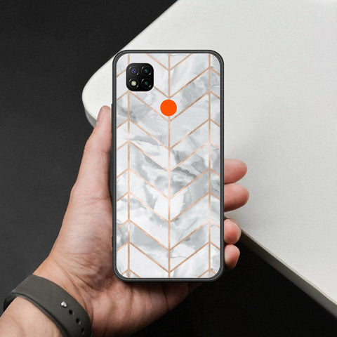 Xiaomi Poco C31 Cover - White Marble Series 2 - HQ Ultra Shine Premium Infinity Glass Soft Silicon Borders Case