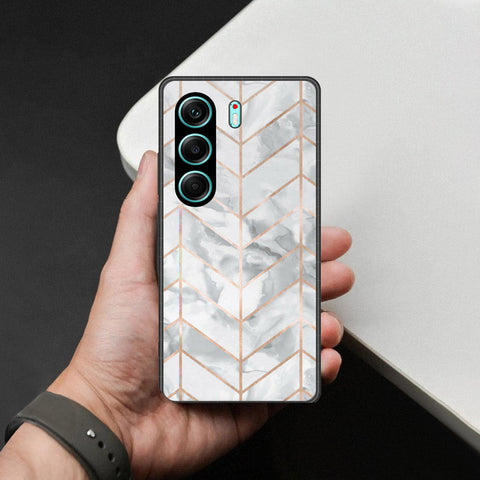 Tecno Camon 40 Pro Cover - White Marble Series 2 - HQ Ultra Shine Premium Infinity Glass Soft Silicon Borders Case