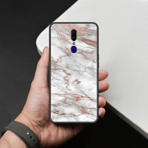 Oppo A9 / A9x Cover - White Marble Series 2 - HQ Ultra Shine Premium Infinity Glass Soft Silicon Borders Case