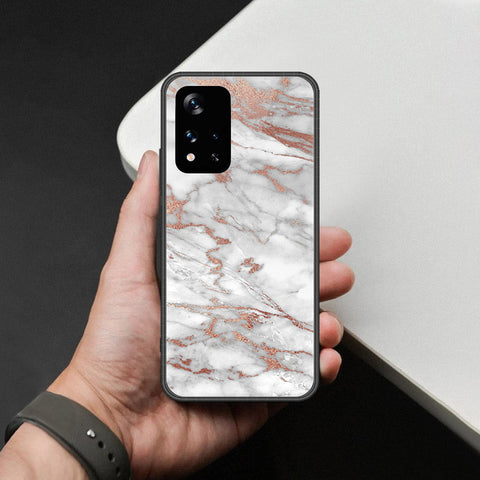 Xiaomi Poco M4 Pro 5G Cover - White Marble Series 2 - HQ Ultra Shine Premium Infinity Glass Soft Silicon Borders Case