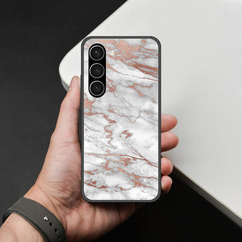Samsung Galaxy S23 Plus 5G Cover - White Marble Series 2 - HQ Ultra Shine Premium Infinity Glass Soft Silicon Borders Case