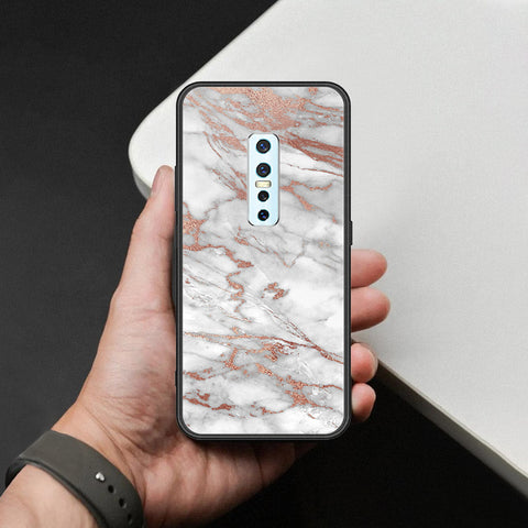 Vivo V17 Pro Cover - White Marble Series 2 - HQ Ultra Shine Premium Infinity Glass Soft Silicon Borders Case