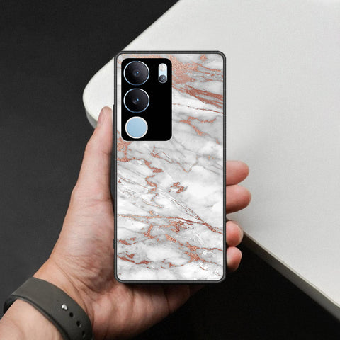 Vivo S17t Cover - White Marble Series 2 - HQ Ultra Shine Premium Infinity Glass Soft Silicon Borders Case