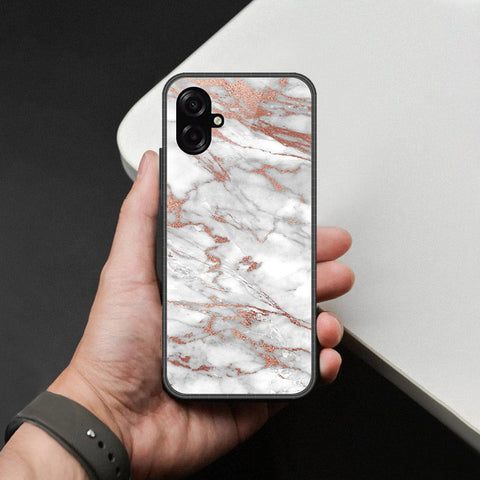 Samsung Galaxy A07 4G Cover - White Marble Series 2 - HQ Ultra Shine Premium Infinity Glass Soft Silicon Borders Case