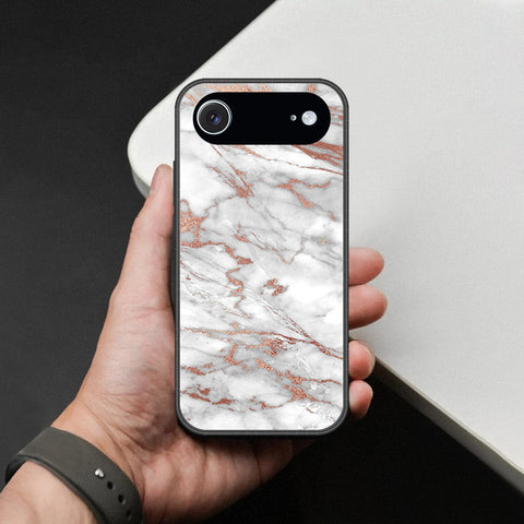 iPhone 17 Air - White Marble Series 2 - HQ Ultra Shine Premium Infinity Glass Soft Silicon Borders Case
