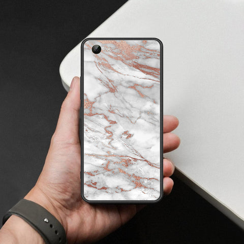 Vivo Y83 Cover - White Marble Series 2 - HQ Ultra Shine Premium Infinity Glass Soft Silicon Borders Case