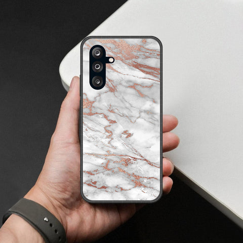 Samsung Galaxy A26 Cover - White Marble Series 2 - HQ Ultra Shine Premium Infinity Glass Soft Silicon Borders Case