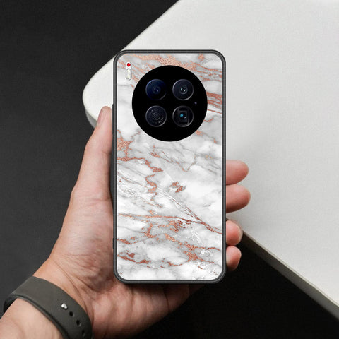 Tecno Camon 40 Premier 4G Cover - White Marble Series 2 - HQ Ultra Shine Premium Infinity Glass Soft Silicon Borders Case