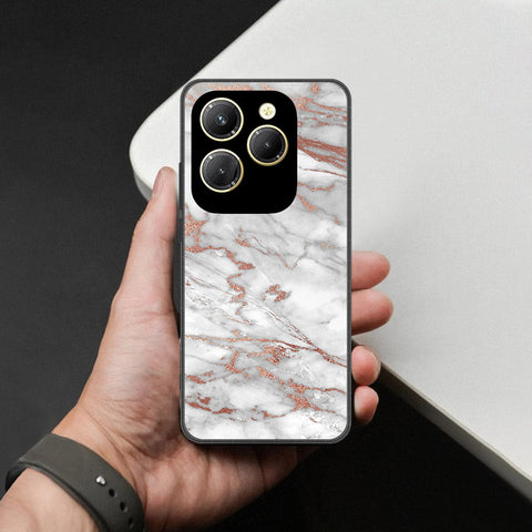 Tecno Spark 20 Pro Cover - White Marble Series 2 - HQ Ultra Shine Premium Infinity Glass Soft Silicon Borders Case