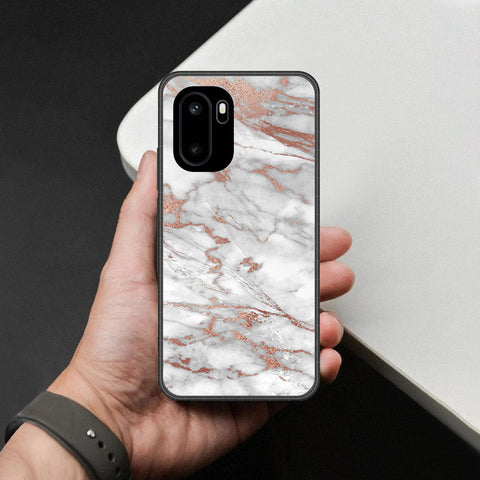 OnePlus Ace 6 Cover - White Marble Series 2 - HQ Ultra Shine Premium Infinity Glass Soft Silicon Borders Case