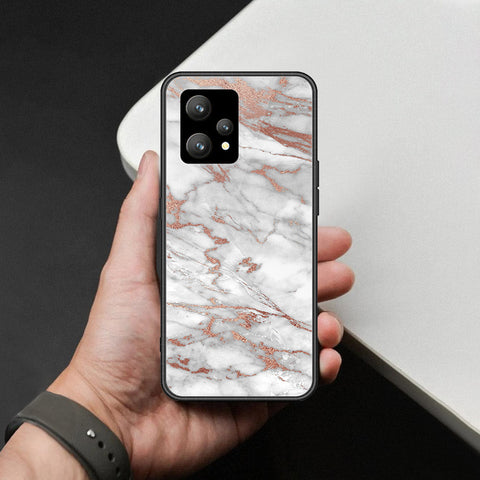 Oppo K10x Cover - White Marble Series 2 - HQ Ultra Shine Premium Infinity Glass Soft Silicon Borders Case