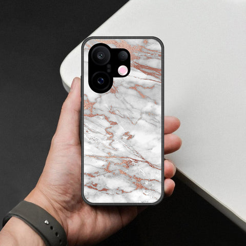 Vivo X200 FE Cover - White Marble Series 2 - HQ Ultra Shine Premium Infinity Glass Soft Silicon Borders Case
