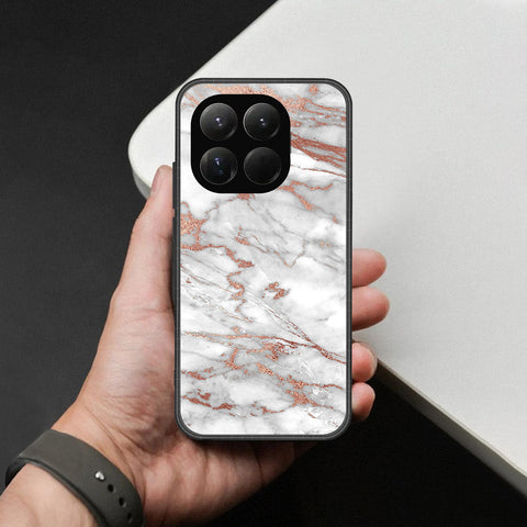 Xiaomi 15t - White Marble Series 2 - HQ Ultra Shine Premium Infinity Glass Soft Silicon Borders Case