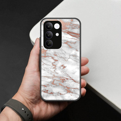 Realme C85 Pro Cover - White Marble Series 2 - HQ Ultra Shine Premium Infinity Glass Soft Silicon Borders Case