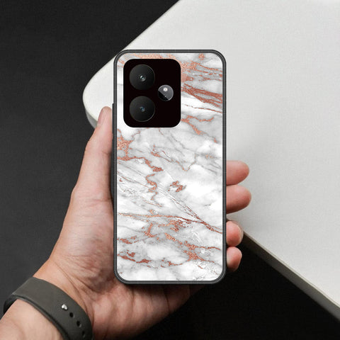 Realme GT 7 Cover - White Marble Series 2 - HQ Ultra Shine Premium Infinity Glass Soft Silicon Borders Case