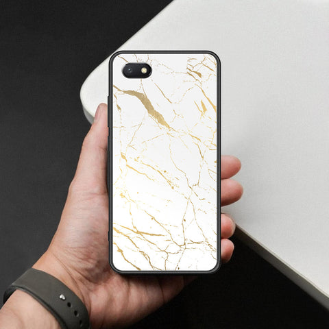 Honor 7S Cover - White Marble Series 2 - HQ Ultra Shine Premium Infinity Glass Soft Silicon Borders Case