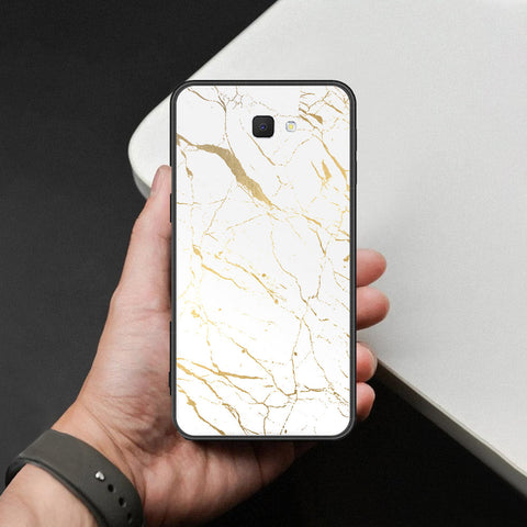 Samsung Galaxy J7 Prime Cover - White Marble Series 2 - HQ Ultra Shine Premium Infinity Glass Soft Silicon Borders Case