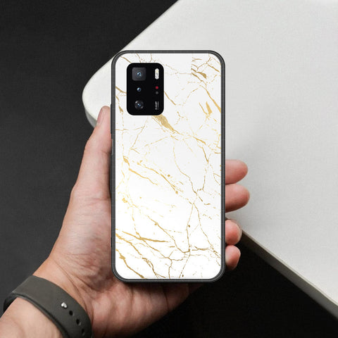Xiaomi Redmi Note 10 Pro 5G Cover - White Marble Series 2 - HQ Ultra Shine Premium Infinity Glass Soft Silicon Borders Case