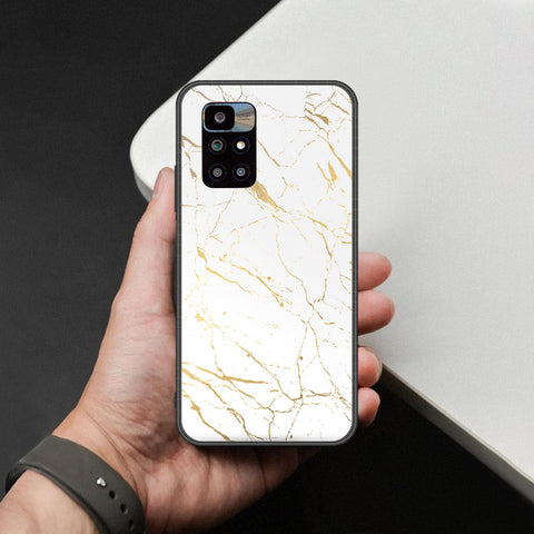 Xiaomi Redmi 10 Cover - White Marble Series 2 - HQ Ultra Shine Premium Infinity Glass Soft Silicon Borders Case