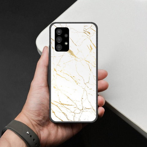 Samsung Galaxy A53 5G Cover - White Marble Series 2 - HQ Ultra Shine Premium Infinity Glass Soft Silicon Borders Case