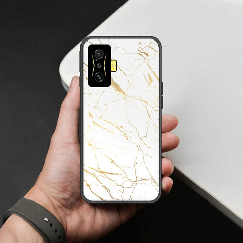 Xiaomi Redmi K50 Gaming Cover - White Marble Series 2 - HQ Ultra Shine Premium Infinity Glass Soft Silicon Borders Case