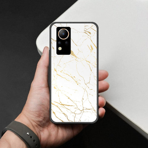 Infinix Note 12 Cover - White Marble Series 2 - HQ Ultra Shine Premium Infinity Glass Soft Silicon Borders Case
