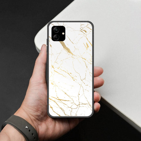 Samsung Galaxy M04 4G Cover - White Marble Series 2 - HQ Ultra Shine Premium Infinity Glass Soft Silicon Borders Case