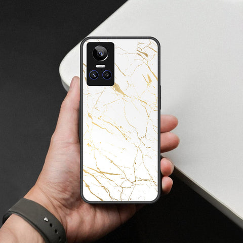 Realme GT Neo 3 Cover - White Marble Series 2 - HQ Ultra Shine Premium Infinity Glass Soft Silicon Borders Case