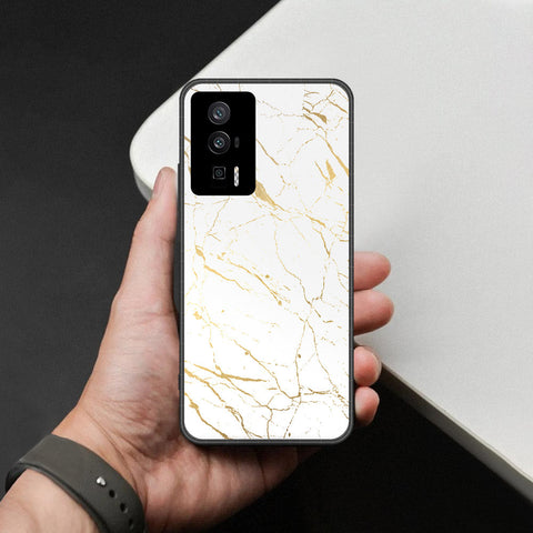 Xiaomi Redmi K60 Cover - White Marble Series 2 - HQ Ultra Shine Premium Infinity Glass Soft Silicon Borders Case