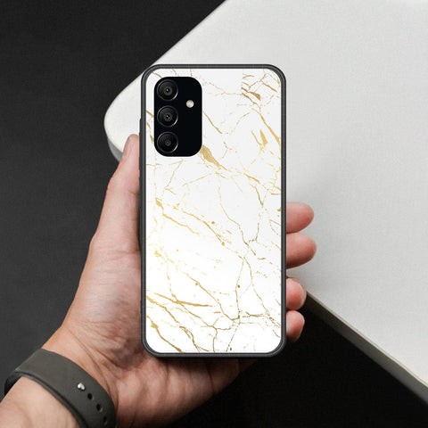 Samsung Galaxy A15 5GCover - White Marble Series 2 - HQ Ultra Shine Premium Infinity Glass Soft Silicon Borders Case