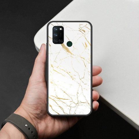 Realme 7i Cover - White Marble Series 2 - HQ Ultra Shine Premium Infinity Glass Soft Silicon Borders Case