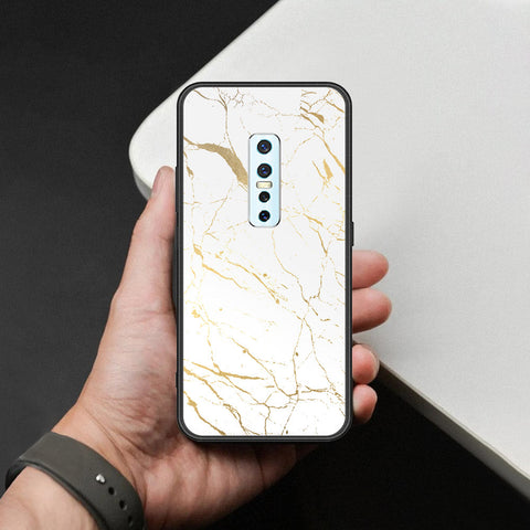 Vivo V17 Pro Cover - White Marble Series 2 - HQ Ultra Shine Premium Infinity Glass Soft Silicon Borders Case