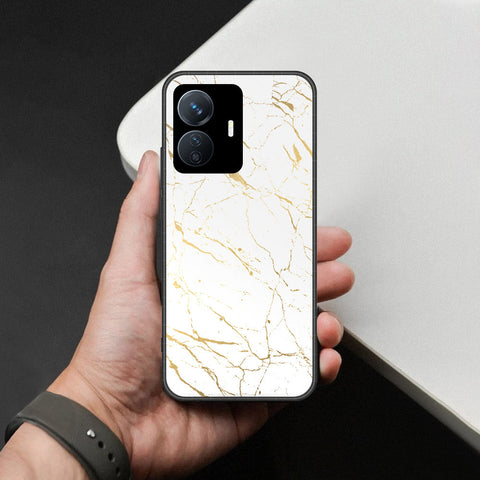 Vivo Y77e Cover - White Marble Series 2 - HQ Ultra Shine Premium Infinity Glass Soft Silicon Borders Case