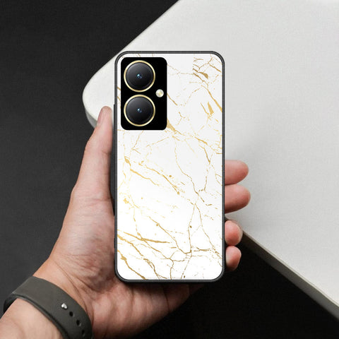 Vivo Y27 Cover - White Marble Series 2 - HQ Ultra Shine Premium Infinity Glass Soft Silicon Borders Case