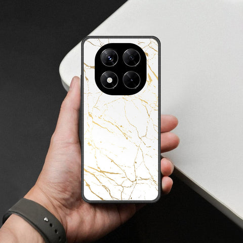 Xiaomi Redmi Note 14 Pro 4G Cover - White Marble Series 2 - HQ Ultra Shine Premium Infinity Glass Soft Silicon Borders Case