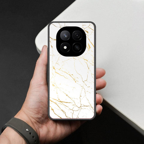 Xiaomi Poco X7 Cover - White Marble Series 2 - HQ Ultra Shine Premium Infinity Glass Soft Silicon Borders Case