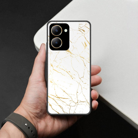 Vivo Y36 4G Cover - White Marble Series 2 - HQ Ultra Shine Premium Infinity Glass Soft Silicon Borders Case