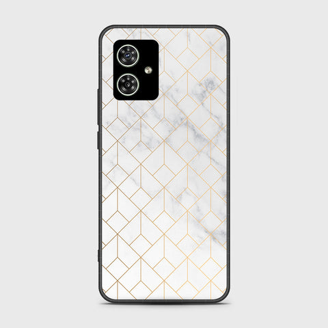Motorola Moto G54 Cover- White Marble Series 2 - HQ Ultra Shine Premium Infinity Glass Soft Silicon Borders Case
