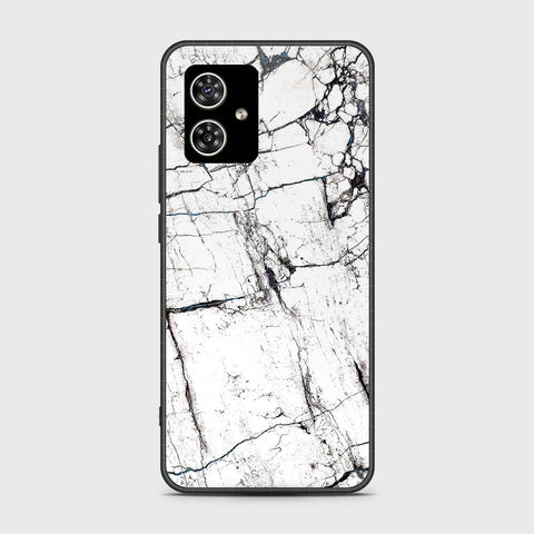 Motorola Moto G54 Cover- White Marble Series 2 - HQ Ultra Shine Premium Infinity Glass Soft Silicon Borders Case