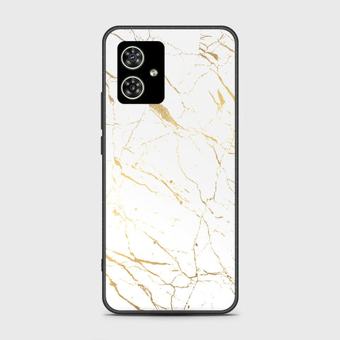 Motorola Moto G54 Cover- White Marble Series 2 - HQ Ultra Shine Premium Infinity Glass Soft Silicon Borders Case