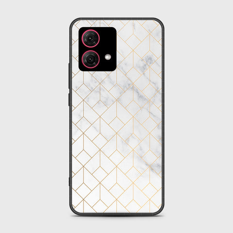 Motorola Moto G84 Cover - White Marble Series 2 - HQ Ultra Shine Premium Infinity Glass Soft Silicon Borders Case