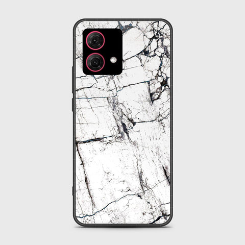 Motorola Moto G84 Cover - White Marble Series 2 - HQ Ultra Shine Premium Infinity Glass Soft Silicon Borders Case