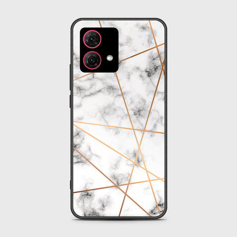 Motorola Moto G84 Cover - White Marble Series 2 - HQ Ultra Shine Premium Infinity Glass Soft Silicon Borders Case