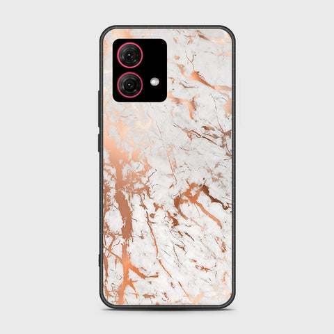 Motorola Moto G84 Cover - White Marble Series 2 - HQ Ultra Shine Premium Infinity Glass Soft Silicon Borders Case