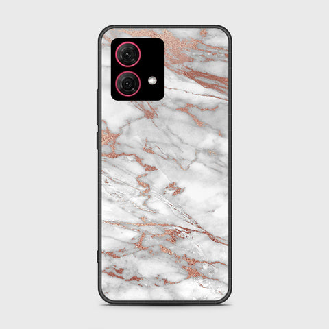 Motorola Moto G84 Cover - White Marble Series 2 - HQ Ultra Shine Premium Infinity Glass Soft Silicon Borders Case